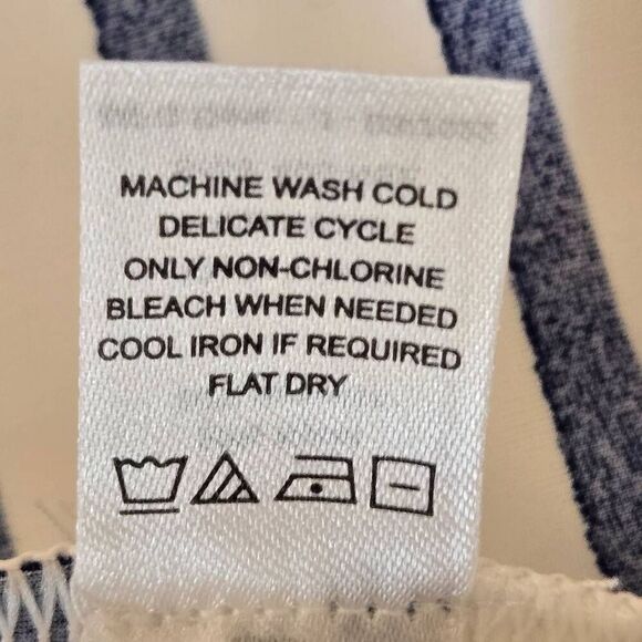 Cabana Life Womens Navy Stripe Cabana Sun Protective Shift Dress Size Medium - Picture 11 of 13